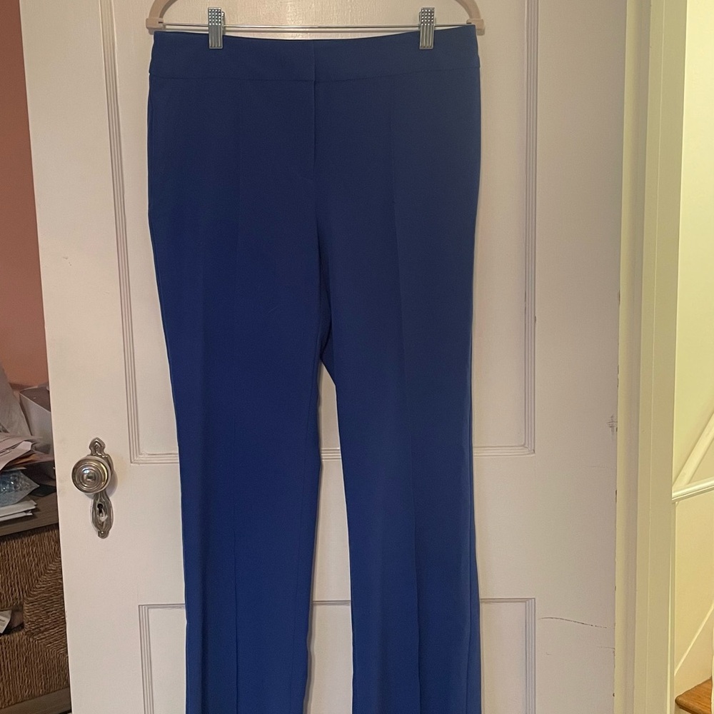 Tailored Boot-Cut Pants in Deep Blue
